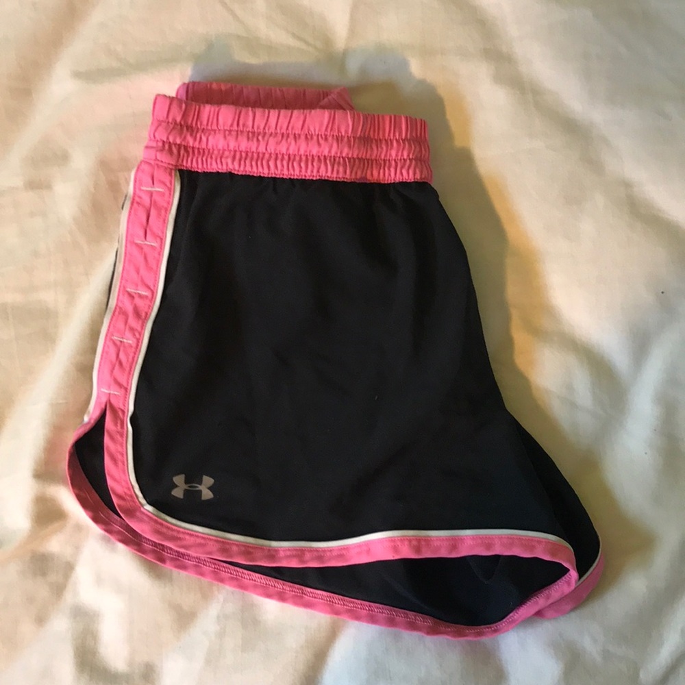 Black and Pink Under Armour Shorts